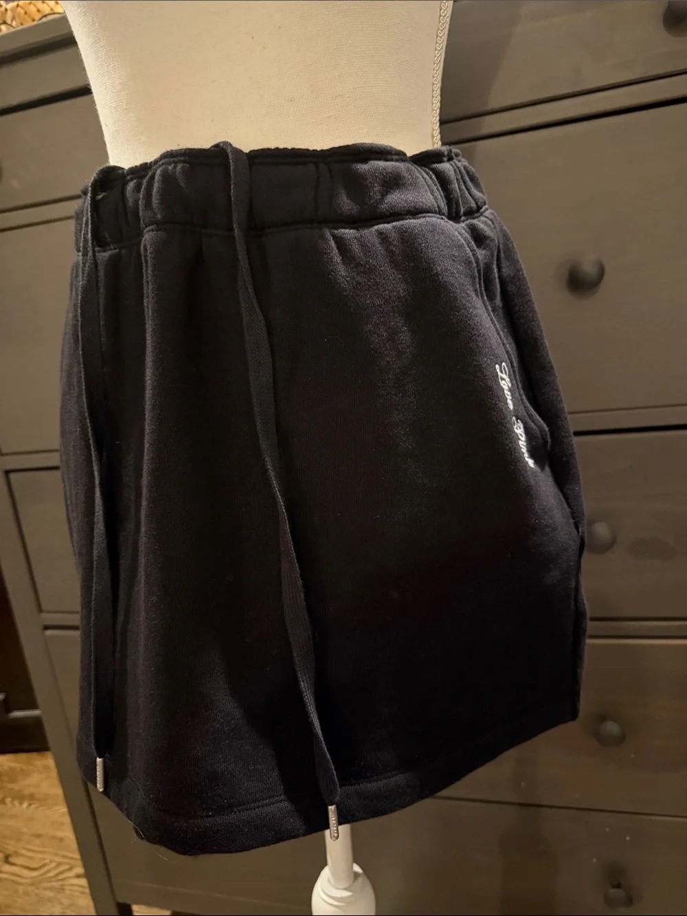 PINK Victoria's Secret Black Drawstring Skort